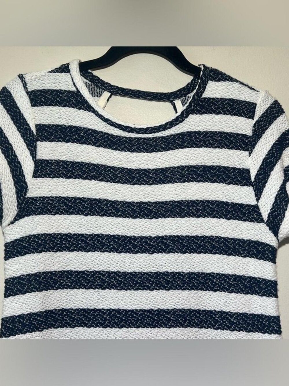 Navy and White Striped